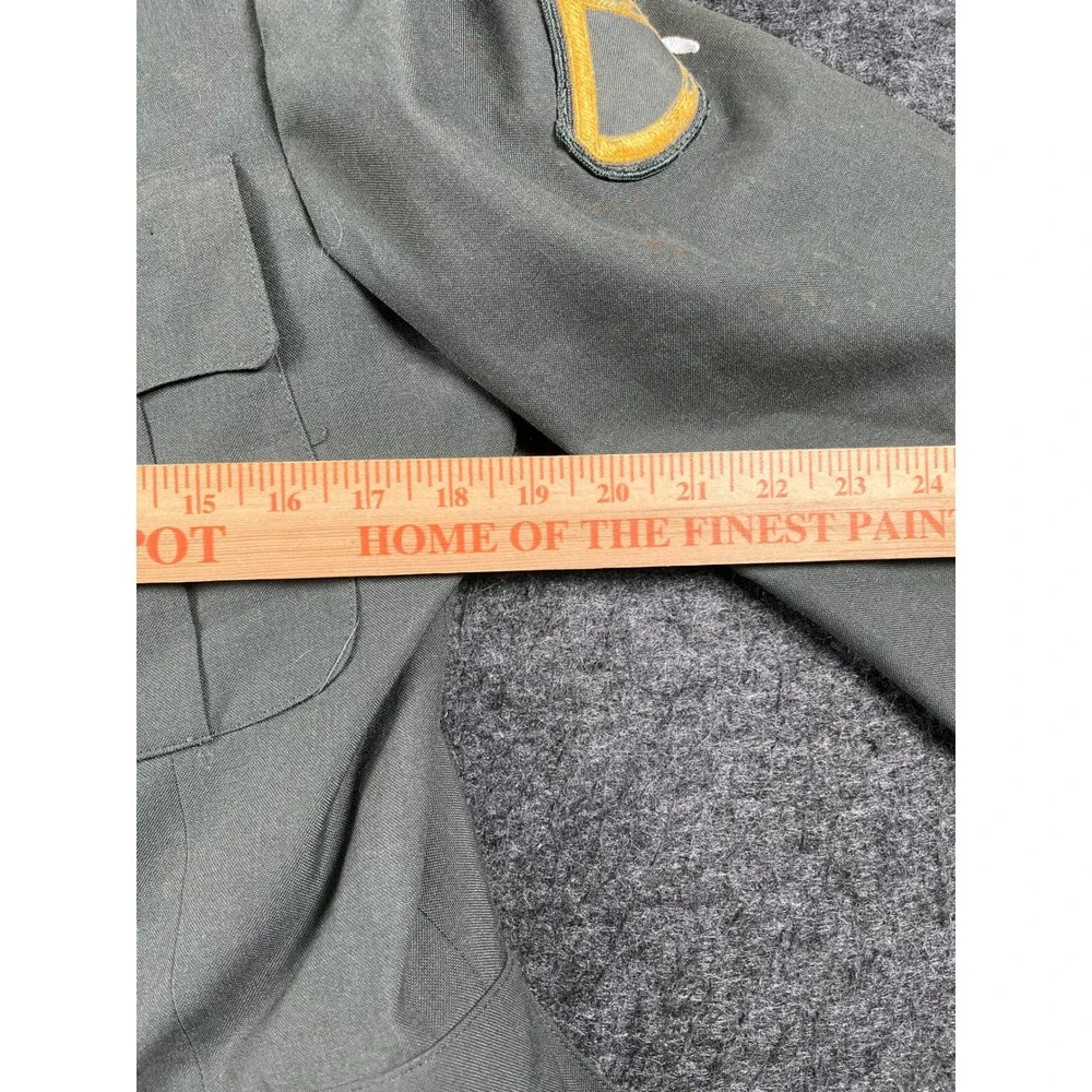 Vintage US Army Dress Uniform Coat Mens 41S Green Good PFC Rank Patches
